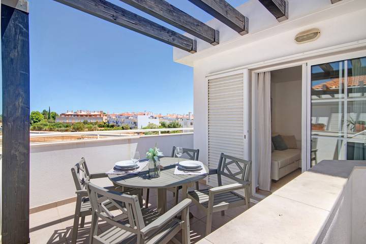Ganze Wohnung, Ferienwohnung 'Formosa Bay 144' mit Meerblick, privater Terrasse und Klimaanlage in Cabanas de Tavira, Conceição e Cabanas de Tavira