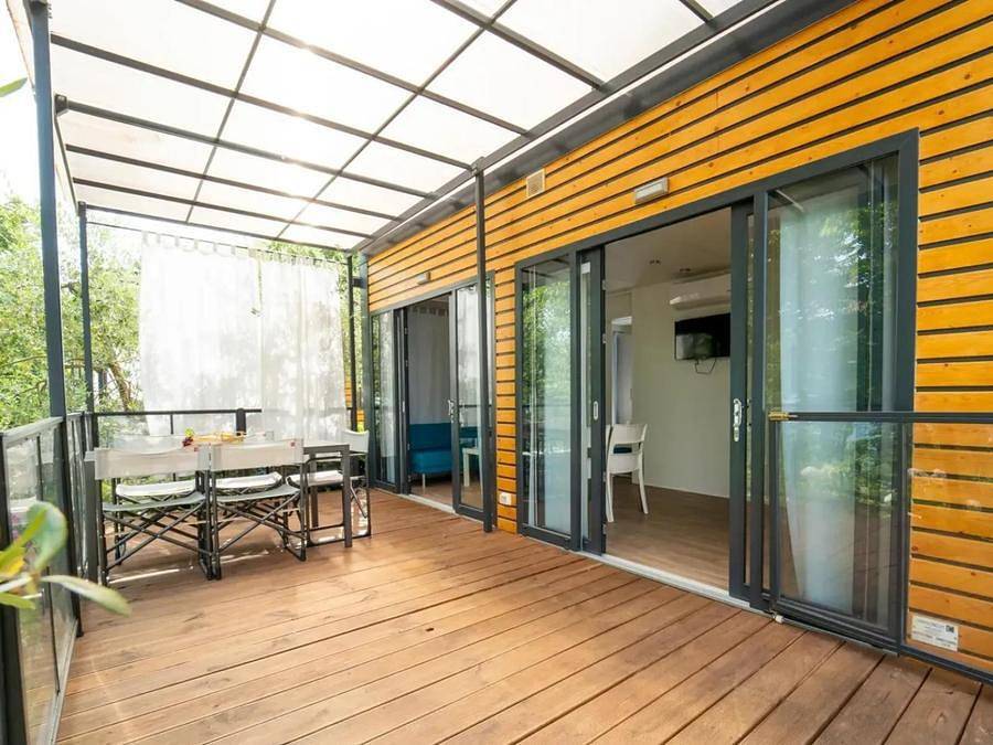 Vallicella Glamping Resort - Mobilheim 5 personen - Cottage Next Xl Panorama in Scarlino, Grosseto Provinz