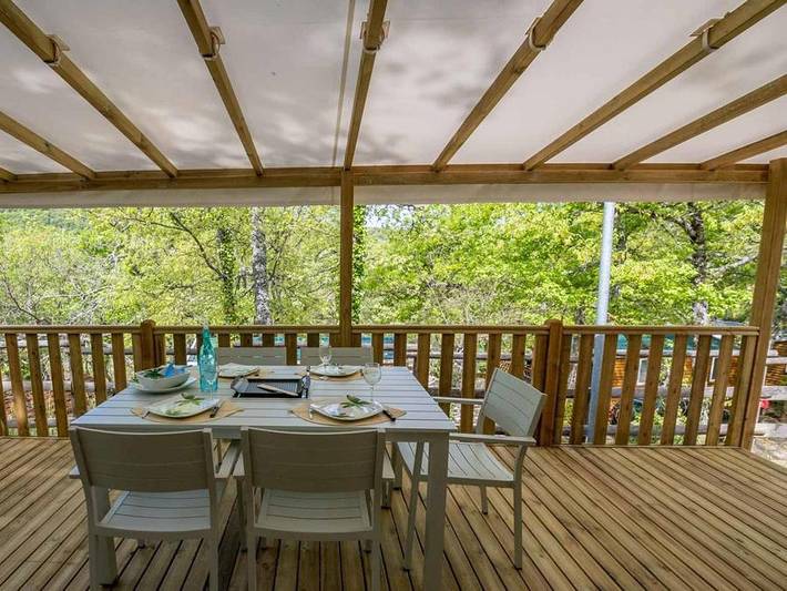 Camping Le Clos de Barbey  - Mobilheim 4 personen - Grand Confort 2 Zimmer 27 m² in Bauduen, Brignoles Region