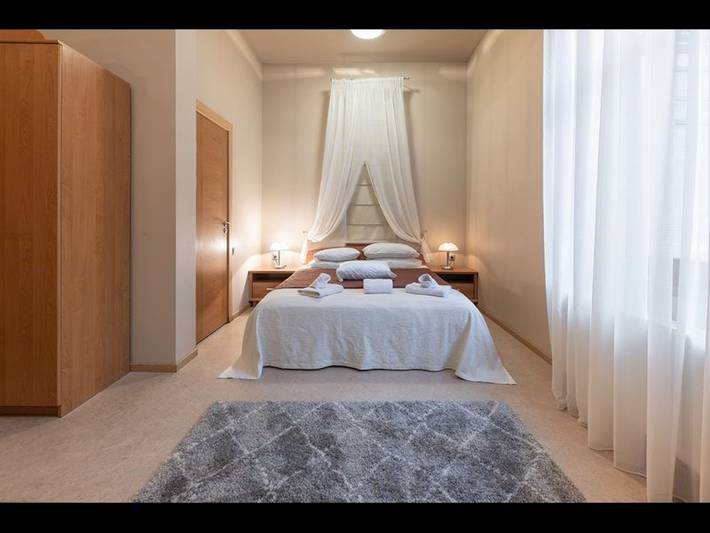 Holiday home for 3 people, with garden and terrace, with pets in Latvia