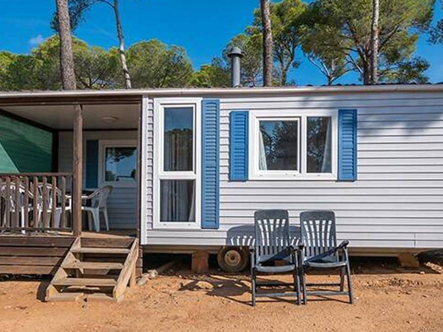 Camping Le Ried   - Mobilheim 4 personen - Mobilheim | Classic | 2 Zi. | 4 Pers. | Einfache Terrasse in Boofzheim, Region Sélestat-Erstein