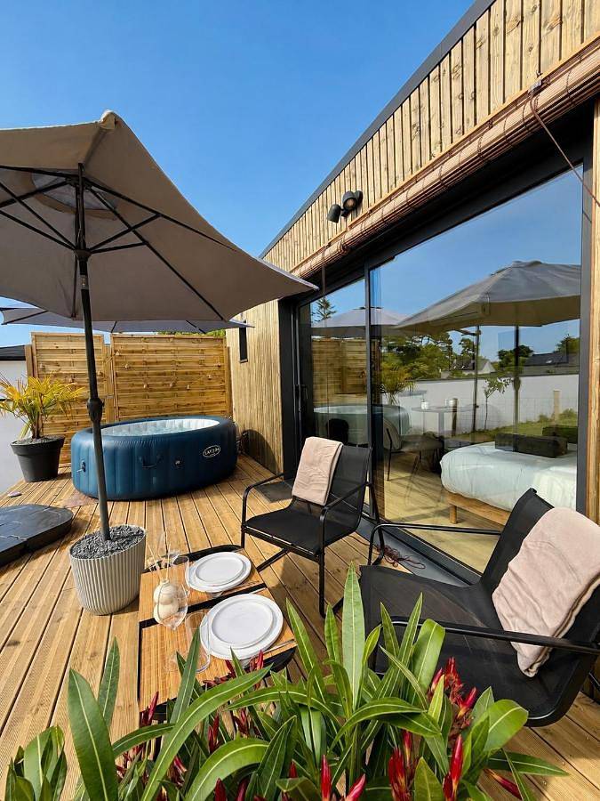 Maison de vacances pour 2 personnes, avec Jacuzzi et Terrasse ainsi que Jardin et Vue