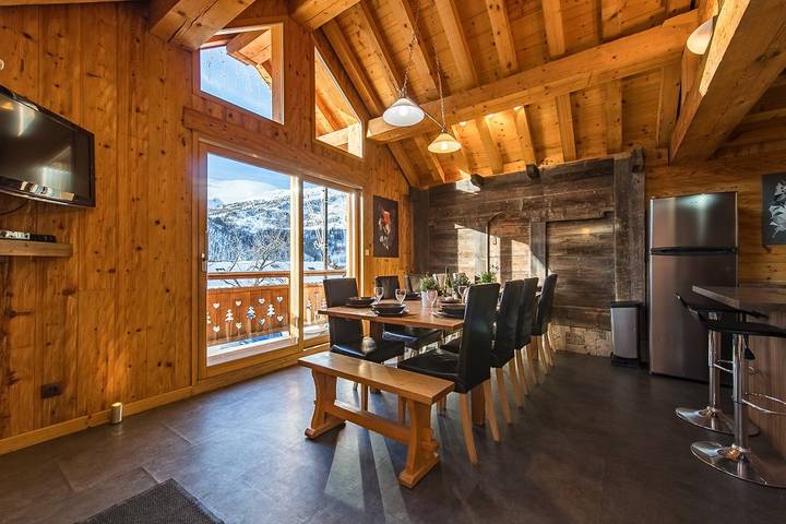 Chalet pour 11 personnes, avec balcon, animaux acceptés à Saint-Sorlin-d'Arves - 2