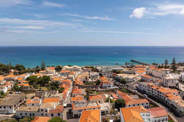 Gästehaus Gonçalves - Terrasse und Meerblick in Porto Santo, Madeira
