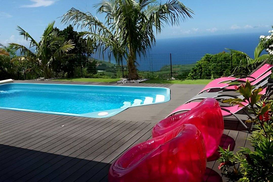 Magnifique Vue Océan,L'Amandava, 6 pers, piscine privée chauffée in Petite-Île, Île de la Réunion