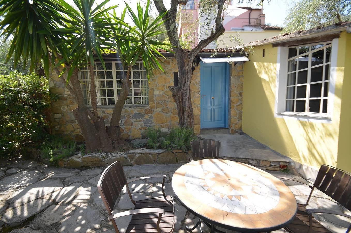 Dreamy natural stone house in an olive grove with garden terrace and communal pool in Casa Carli, Prelà