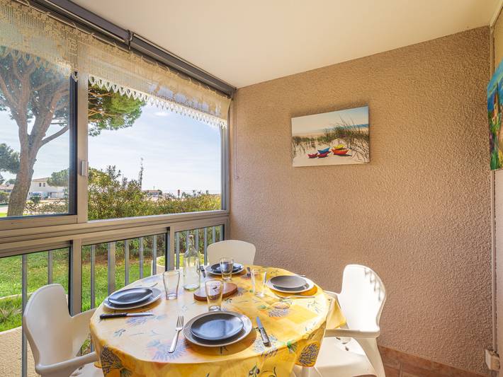 Gîte pour 6 personnes, avec Balcon dans Plage Miramar