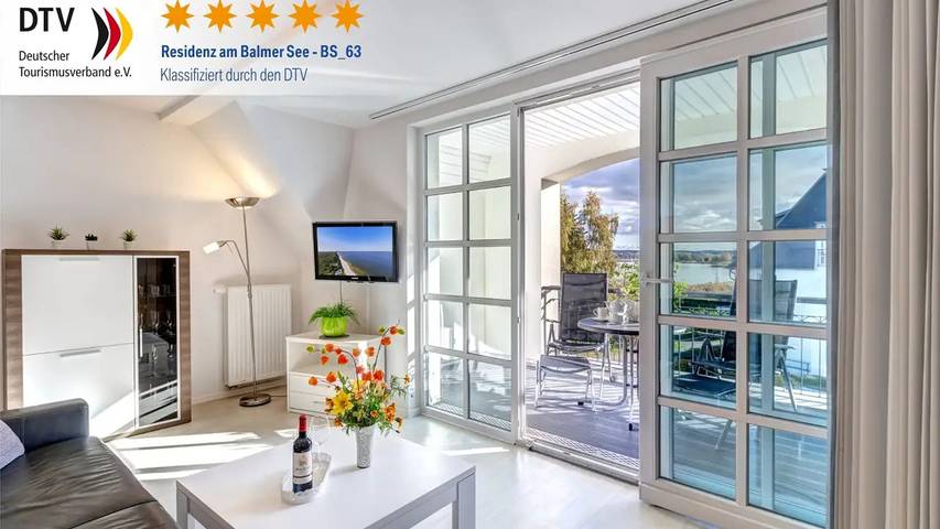 Ferienwohnung für 4 Personen, mit Balkon und Sauna in Benz