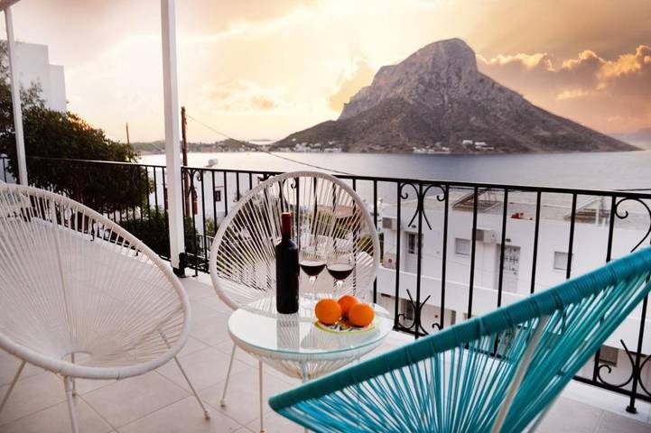 Appartement de vacances pour 8 personnes, avec Balcon ainsi que Terrasse et Vue