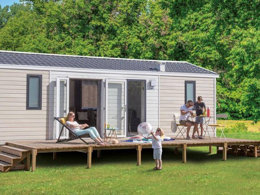 Camping L'Orée Du Bois - Mobilheim 4 personen - Confort+ 4 Personen 2 Zimmer 32m² in Hourtin, Regionaler Naturpark Médoc