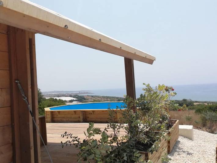 Camping für 5 Personen, mit Garten und Ausblick sowie Pool und Terrasse auf Sizilien - 4