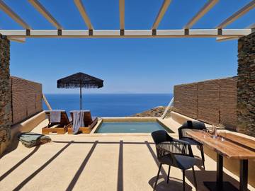 Cottage pour 2 personnes, avec terrasse et vue sur l’océan dans Folégandros