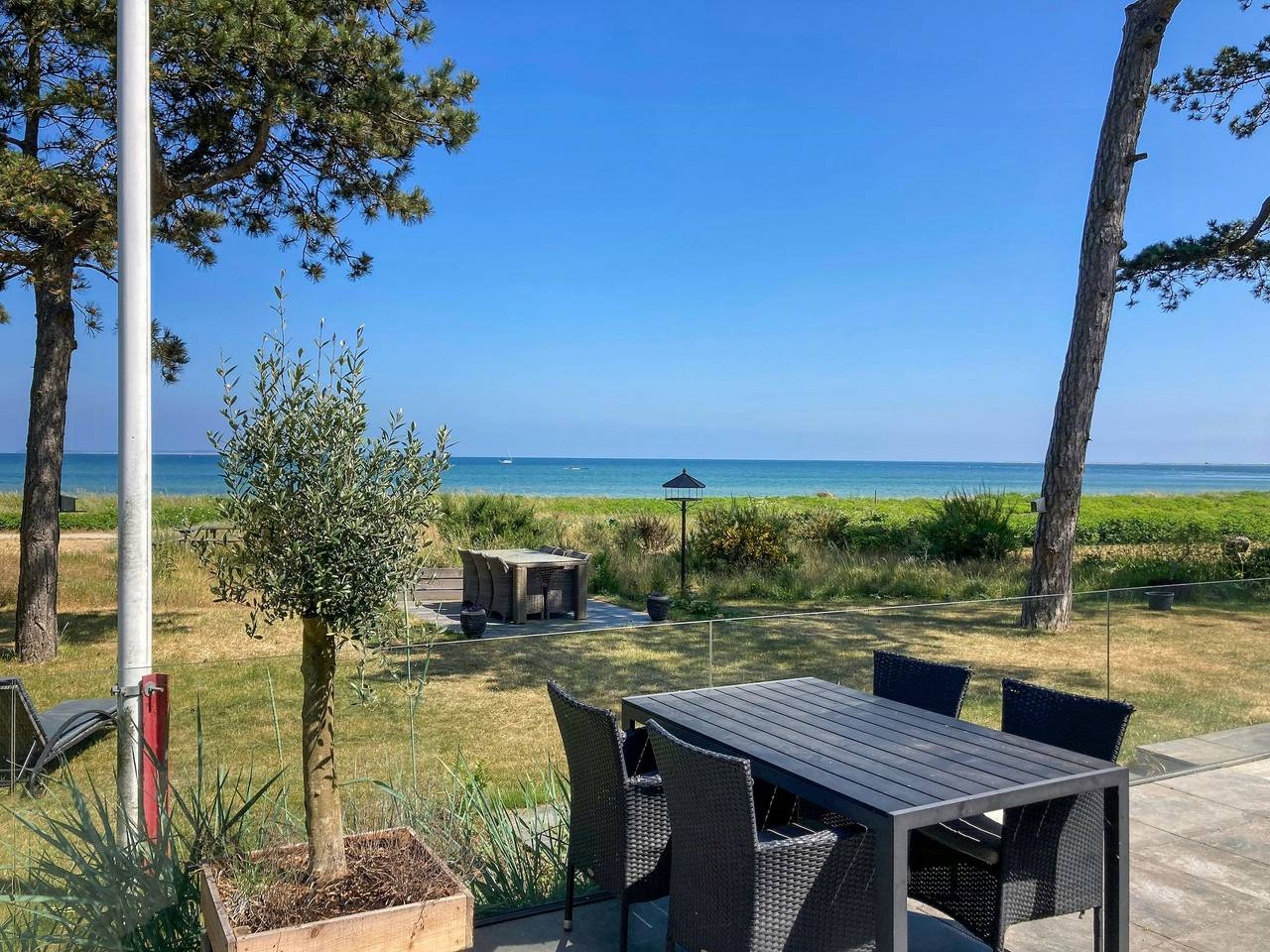 Beach villa with private pier in Hou in Odder Region