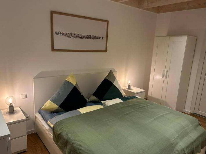Ferienwohnung für 2 Personen, mit Balkon und Terrasse sowie Garten und Ausblick in Krummendeich