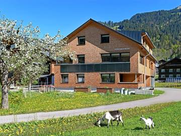 Chalet für 9 Personen, mit Ausblick und Balkon, kinderfreundlich im Bregenzerwald