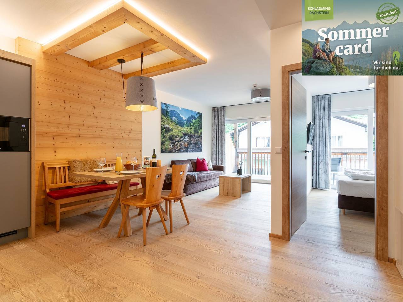 Ganze Wohnung, Schöne Wohnung mit privater Sauna und Balkon in Haus, Schladming-Dachstein