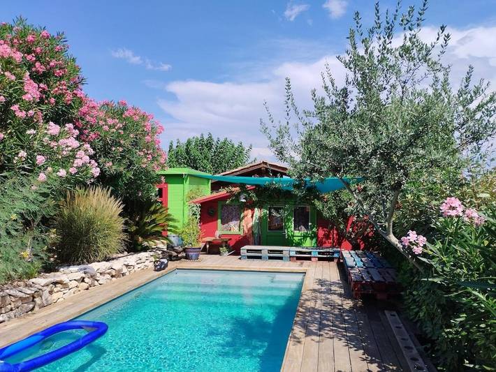 Location de vacances pour 6 personnes, avec jardin ainsi que piscine et vue à Saint-Marcel-d'Ardèche - 2