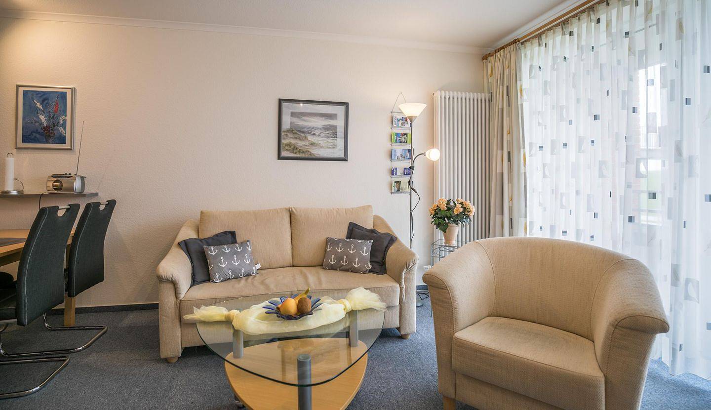 Ganze Wohnung, "Seewärts Wohnen Whg. 1.3" - Fewo für 2 Personen, am Meer + Wohlfühlgarten! in Büsum, Dithmarschen