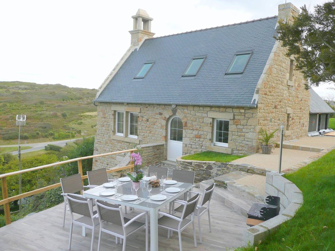 Maison en pierre avec vue sur la mer en Bretagne in Sainte-Anne la Palud, Plonévez-Porzay