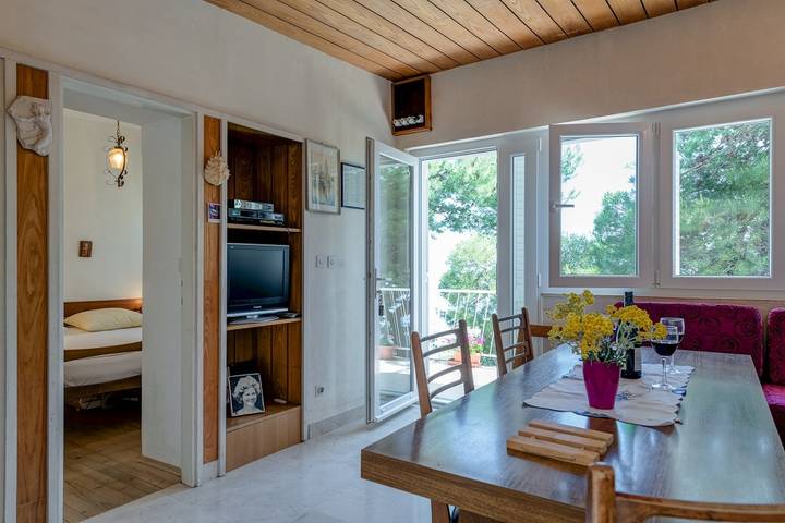 Ganze Wohnung, Ferienwohnung in Pisak mit Meerblick, Terrasse, Klimaanlage, W-Lan (196-1) in Pisak, Omis-Riviera