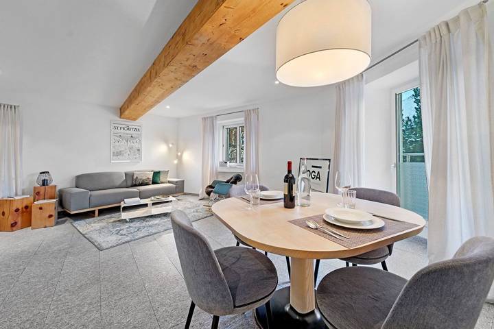Ferienwohnung für 2 Personen, mit Terrasse und Ausblick in St. Moritz - 3