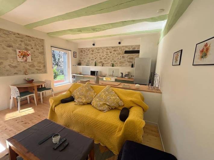 Appartement de vacances pour 3 personnes, avec jardin