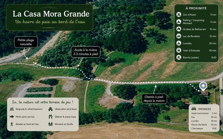 Location de vacances pour 12 personnes, avec vue et jardin, animaux acceptés à Asson - 2