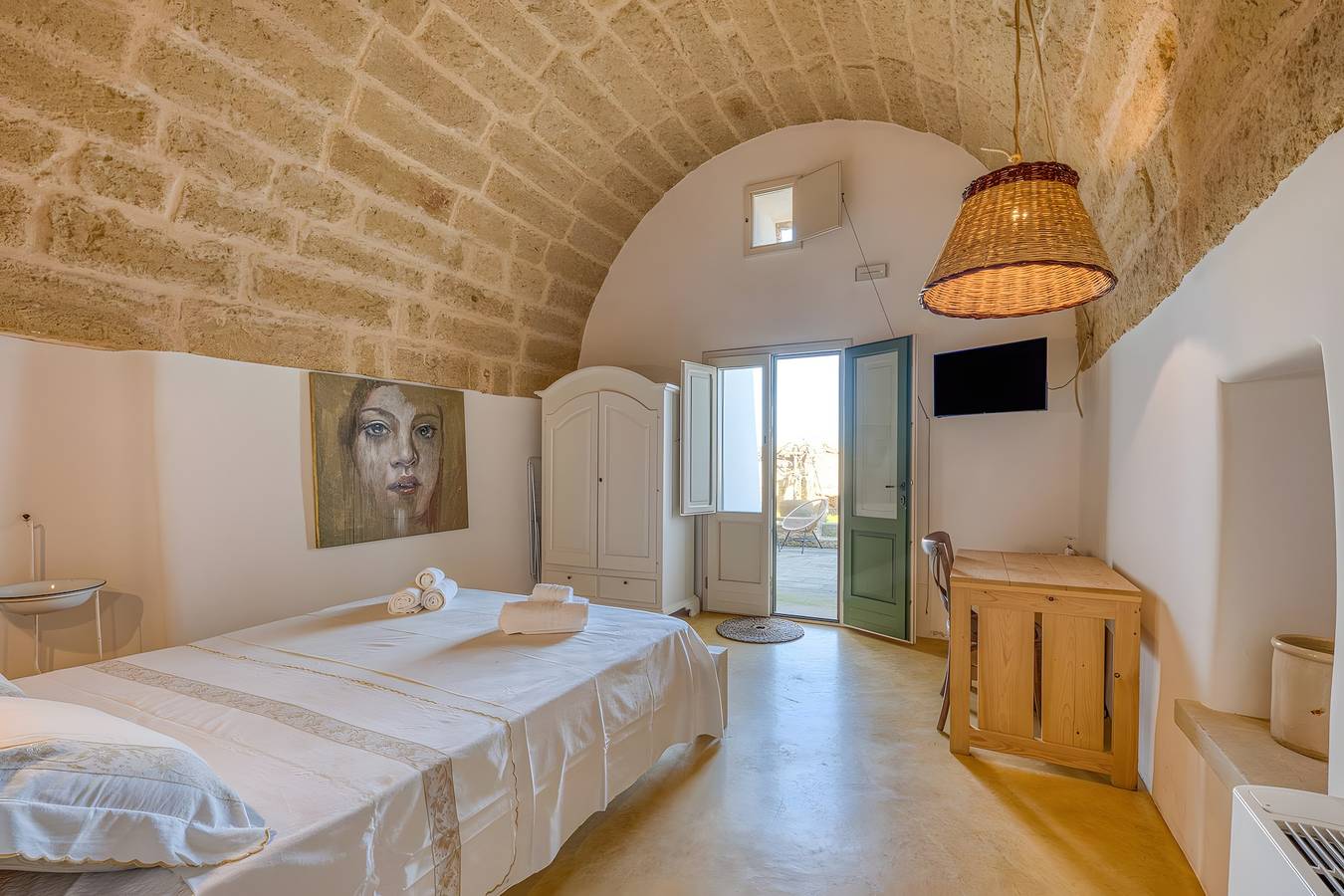 Villa „Camera 3“ mit Meerblick, privatem Pool und Wlan in Salve, Golf von Tarent