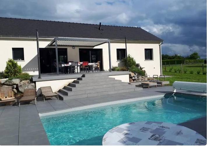 Maison de vacances pour 6 personnes, avec jardin ainsi que vue et piscine - 1