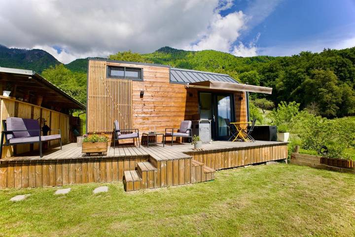 Cottage pour 2 personnes, avec terrasse et vue à Verrens-Arvey