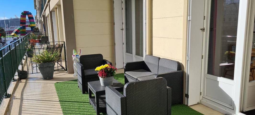 Gîte für 6 Personen, mit Balkon und Terrasse in Le Havre
