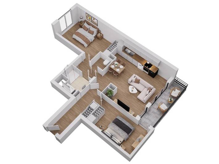Gîte pour 6 personnes, avec Balcon à Champigny-sur-Marne - 2