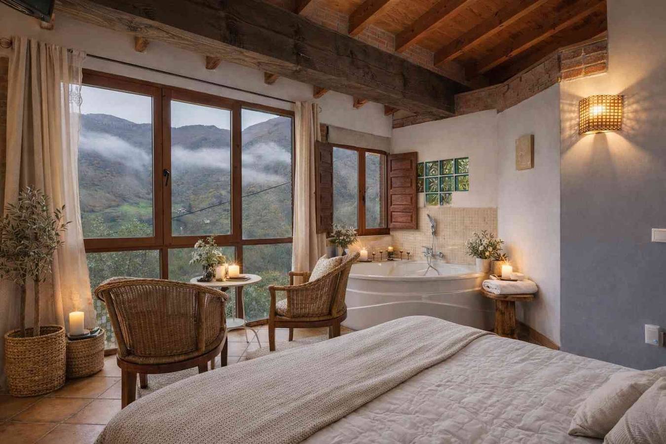 Casa Rural 'El Carbayu' mit Whirlpool, Bergblick, Terrasse und Wlan in Proaza, Cordillera Cantábrica
