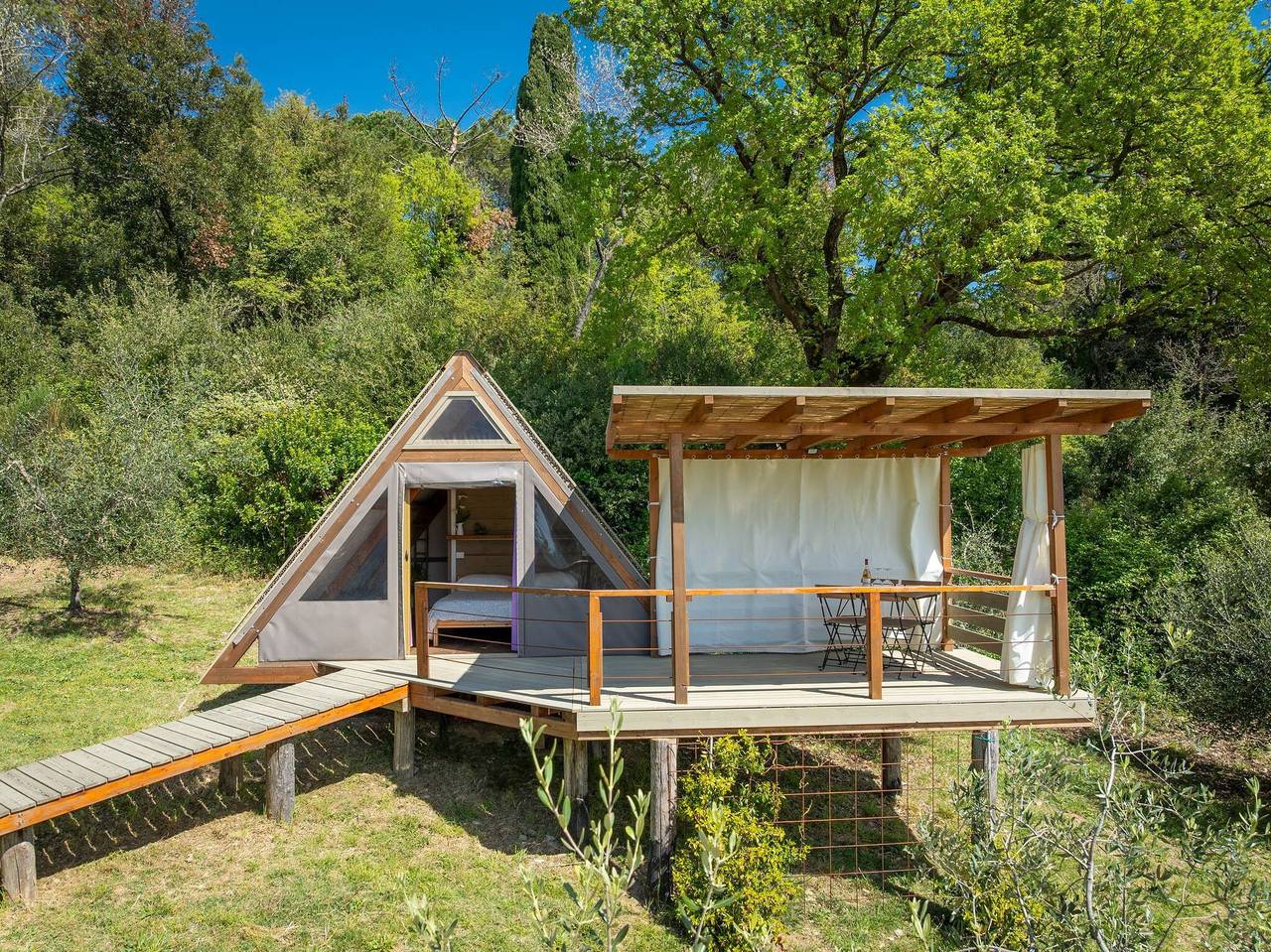 Ganze Ferienwohnung, Tiny Home 'Glamping - La Quercia' mit Garten in Monteverdi Marittimo, Etruskische Küste