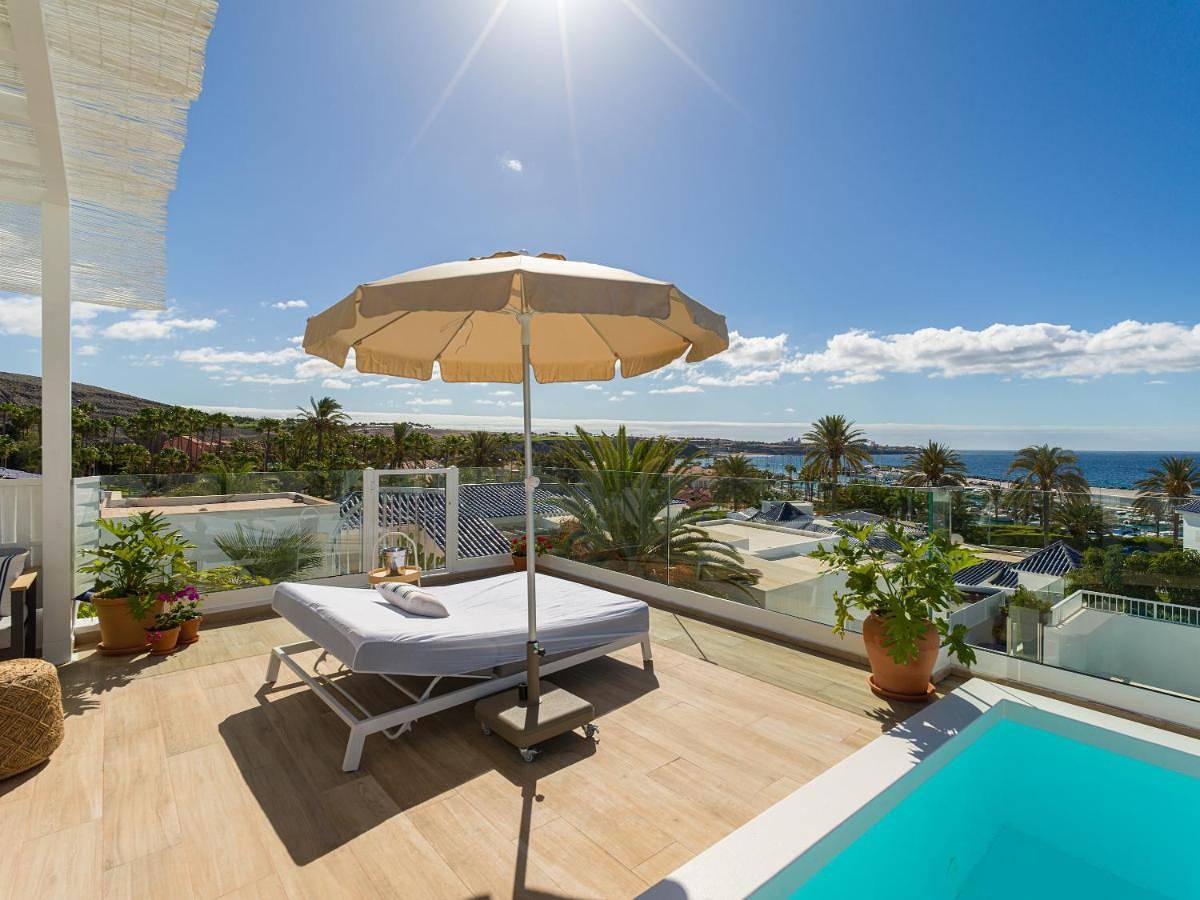 Pasitoblanco Porto Mare 7 Seaview Villa private heated pool in Maspalomas, San Bartolomé de Tirajana