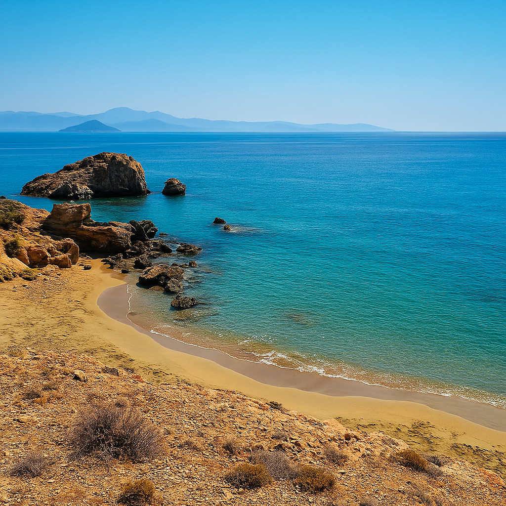 Maison de vacances pour 4 personnes avec balcon/terrasse in Ampelas, Paros