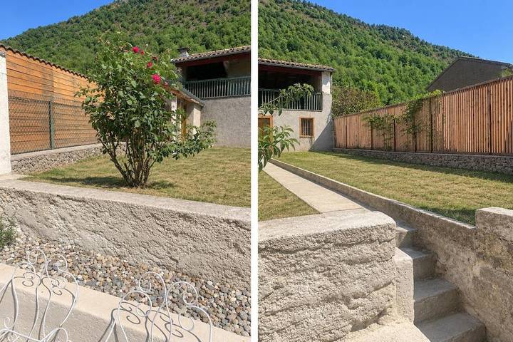 Location de vacances pour 8 personnes, avec Terrasse et Jardin à Saurat