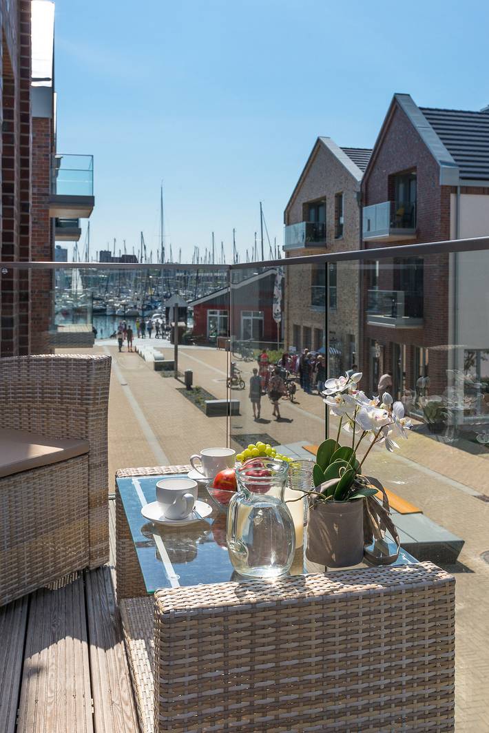 Ferienwohnung für 2 Personen, mit Balkon und Sauna sowie Ausblick in Heiligenhafen