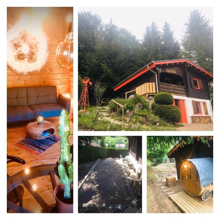 Chalet pour 5 personnes, avec jardin ainsi que sauna et vue