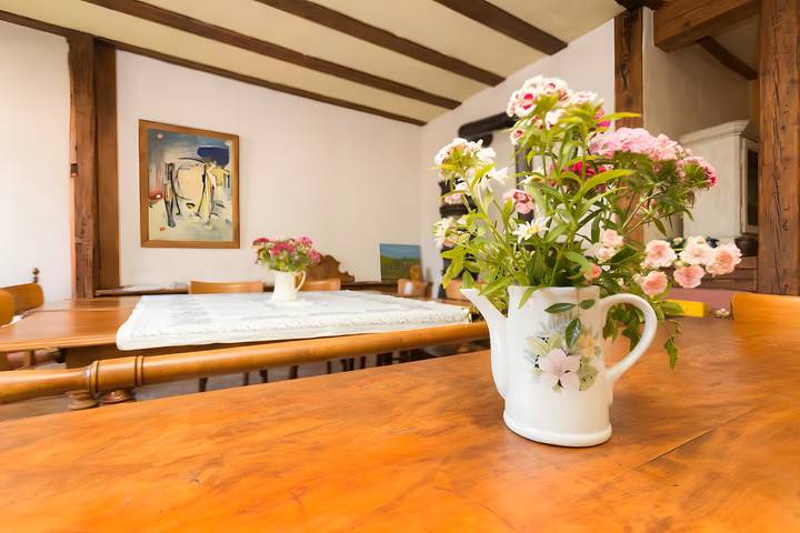 Chambre d'hôtes 'Chambre Familiale' avec vue sur la montagne, terrasse partagée et Wi-Fi in Thannenkirch, Parc naturel régional des Ballons des Vosges