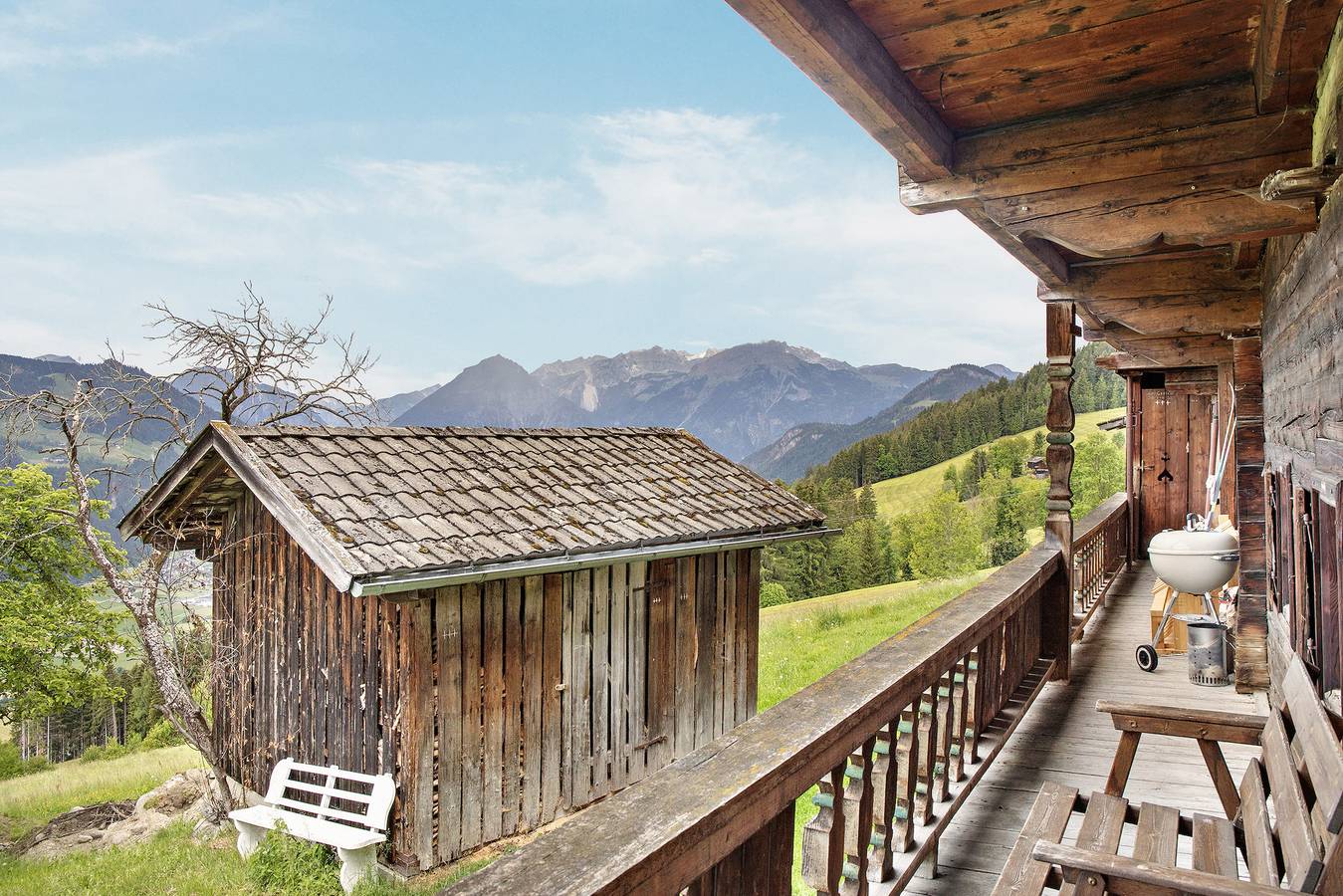 Chalet 'Berghof Moosen' with Mountain View, Private Terrace and Wi-Fi in Hart im Zillertal, Kitzbuehl alps