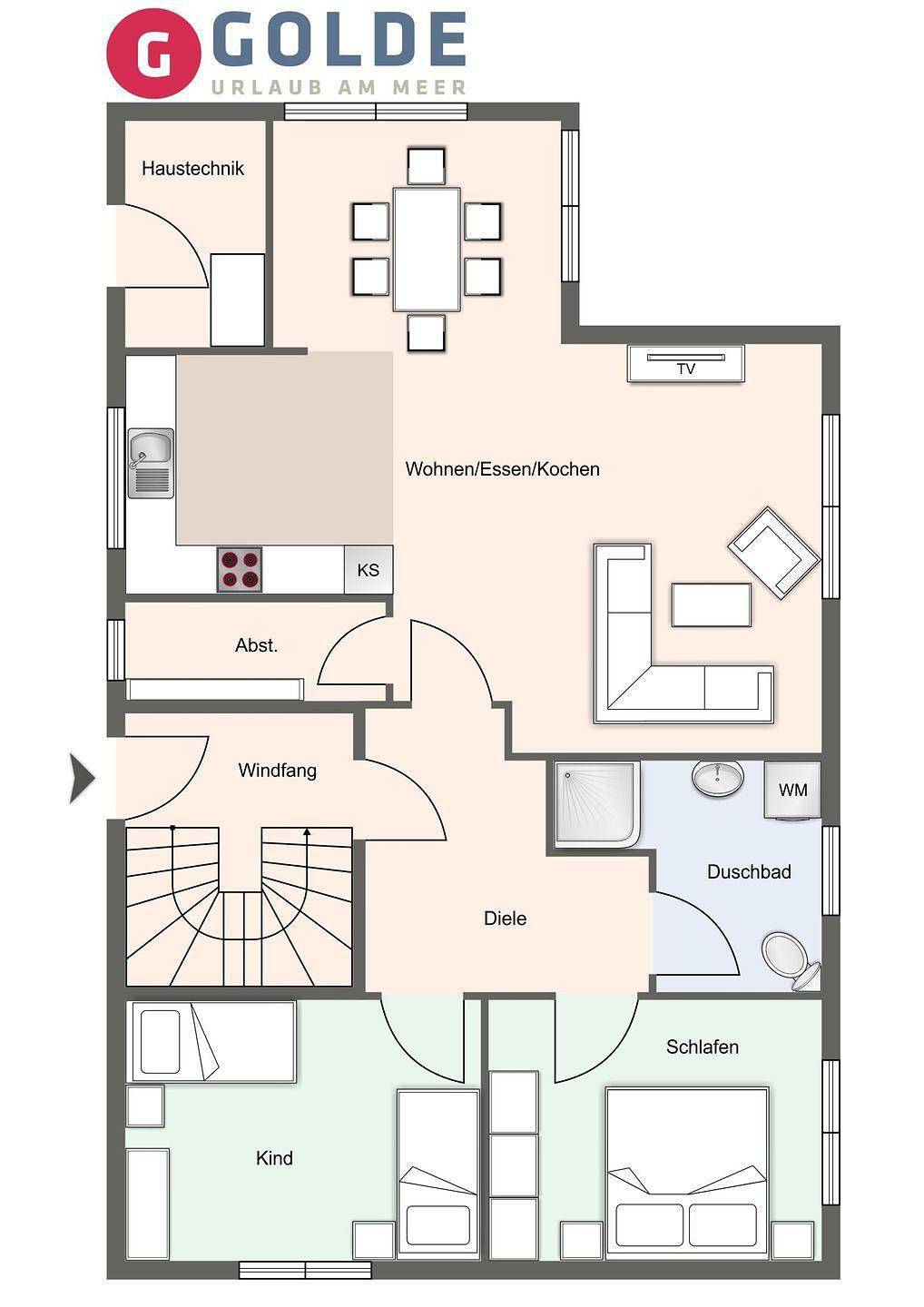 Ganze Ferienwohnung, Appartement Liegeplatz in St. Peter-Bad, St. Peter-Ording