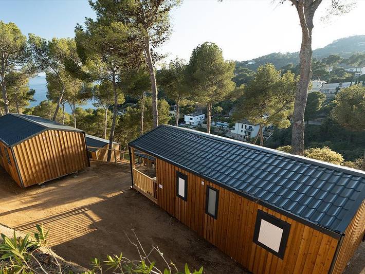 Camping Cala Llevado - Sea Green By Sunêlia - Mobilheim 4 personen - Sunêlia Prestige 2 Zimmer Meerblick in Santa Maria de Llorell, Tossa de Mar