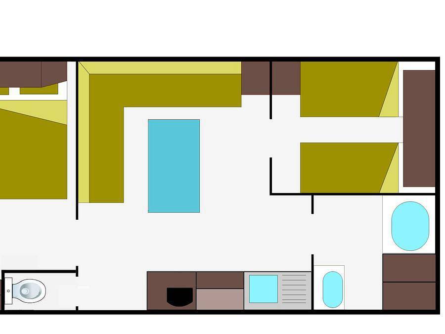 Camping Les Loges - Mobilheim 5 personen - 21M² zweite Kategorie in Nonette, Besse-et-Saint-Anastaise und Umgebung