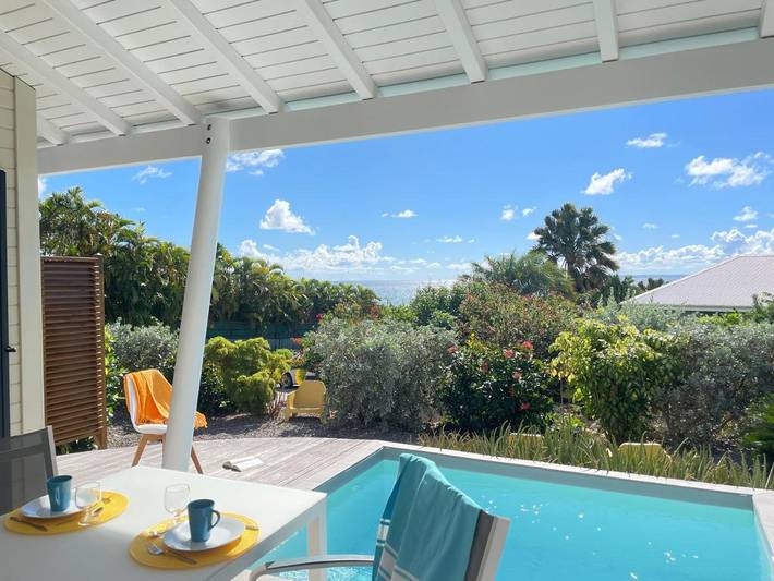 Villa pour 4 personnes, avec jardin ainsi que piscine et vue à Sainte-Anne