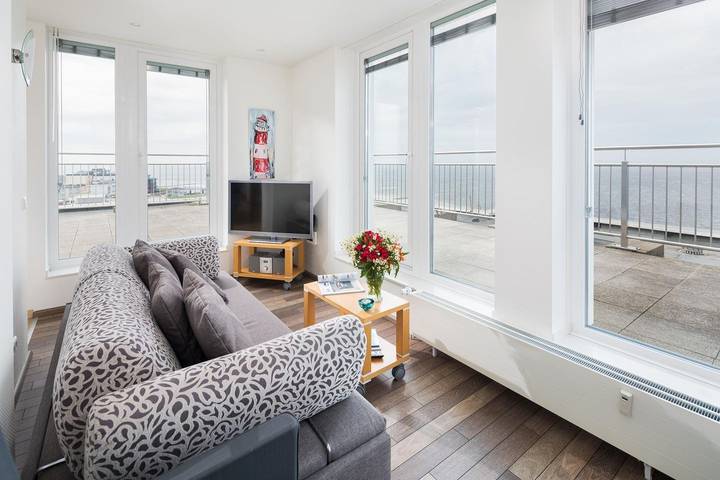 Ferienwohnung für 4 Personen, mit Balkon/Terrasse und Sauna an der Nordsee