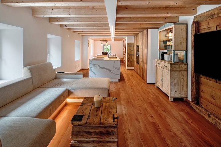 Ferienhaus für 7 Personen, mit Garten und Sauna in den Dolomiten
