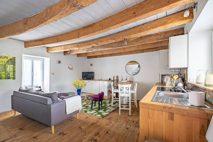 Maison de vacances pour 4 personnes, avec Terrasse et Jardin à Limerzel