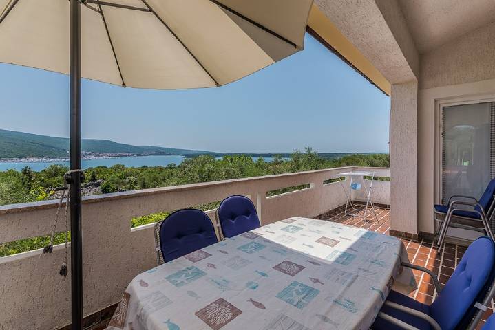 Ferienwohnung für 5 Personen, mit Balkon/Terrasse und Meerblick