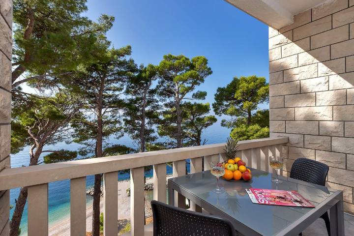 Apartament wakacyjny dla 4 osób, z balkon w Brela